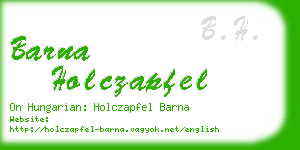 barna holczapfel business card